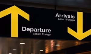 Airport Terminal Signage Mockup